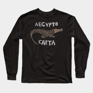 Egyptian Crocodile From an ancient Roman Coins "Egypt is Captured'" in Latin Long Sleeve T-Shirt